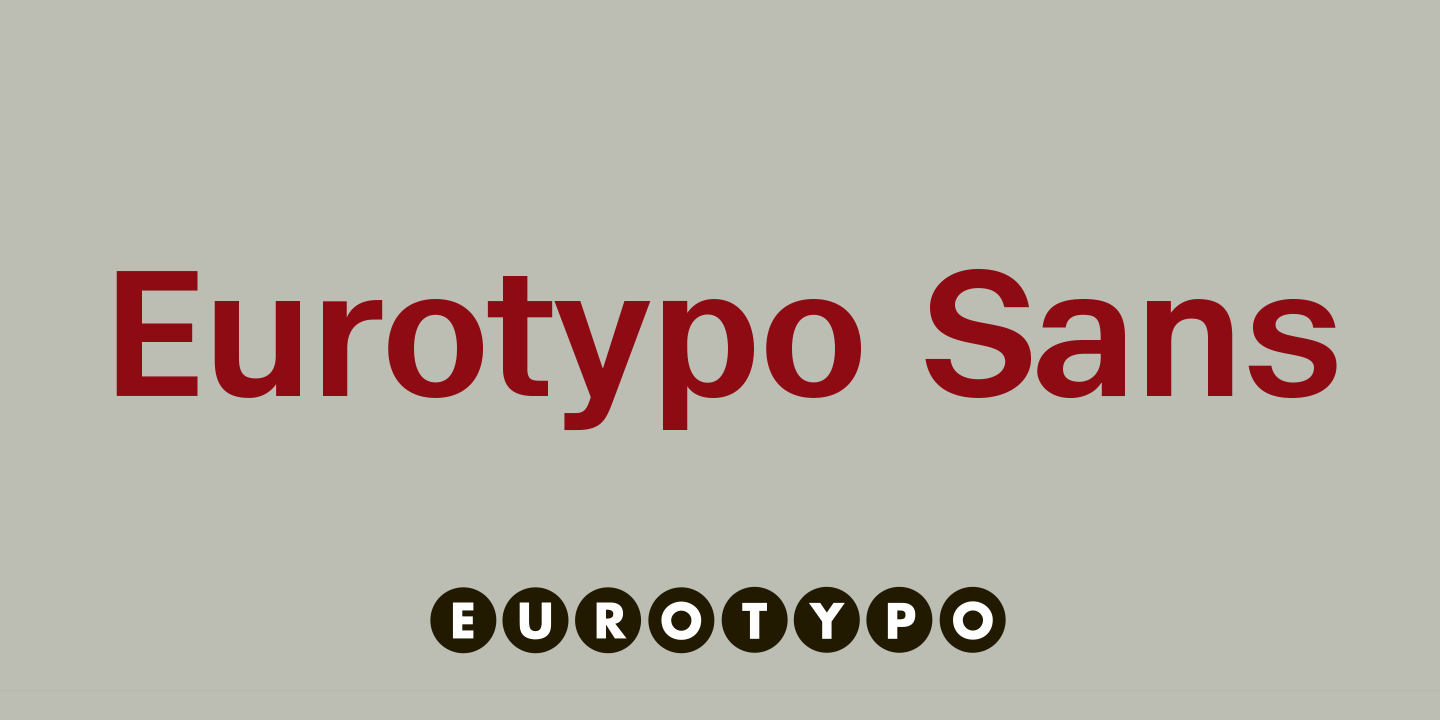 Пример шрифта Eurotypo Sans